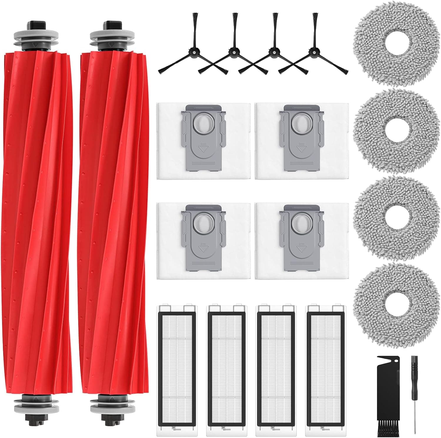 Qrevo S Robot Vacuum Consumable Accessories Roller Brush Filter Mop Pad Set